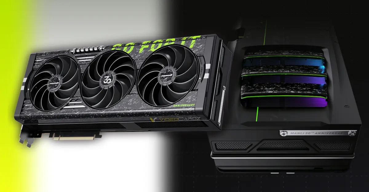 Manli выпустила лимитированную GeForce RTX 5080 OC к своему юбилею тиражом всего 500 штук