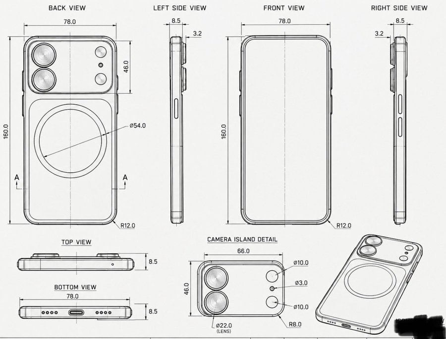 Новый iPhone показали на чертеже за полгода до выхода