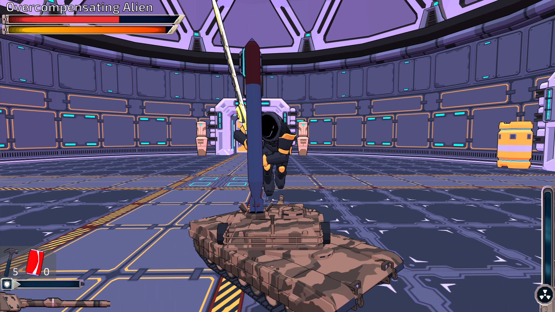 Tankiro Raptorino Soulslike about a parrying tank fighting aliens on Earth and in space ...