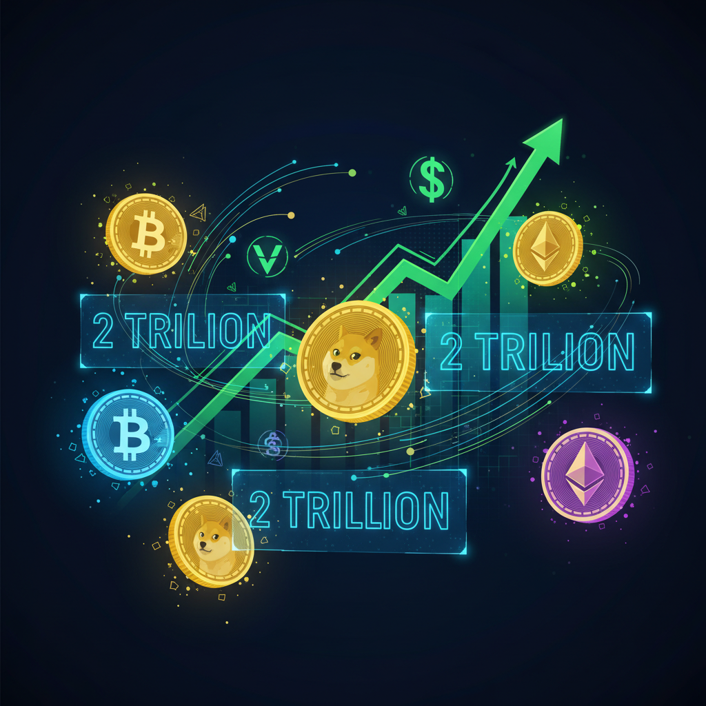 Стоимость Bitcoin, Dogecoin, Etherium и остальных криптовалют уже превысила  2 трлн долларов